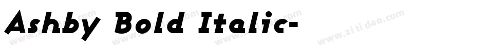 Ashby Bold Italic字体转换